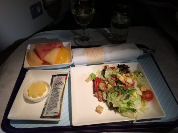 A salad on China Eastern Airlines flight