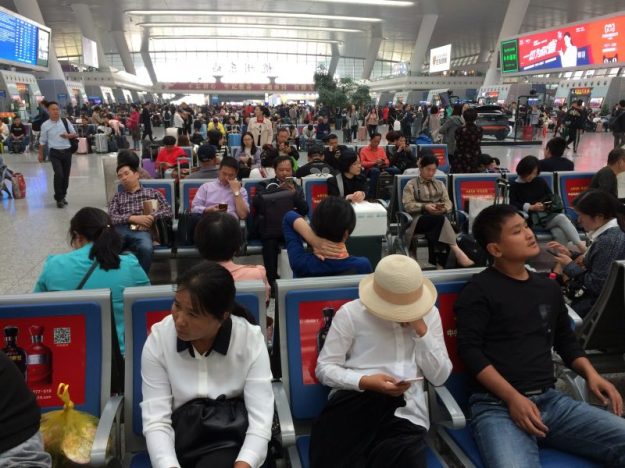 In Hangzhou high speed train station