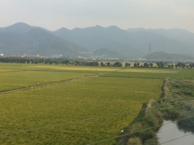 Chinese countryside from the train