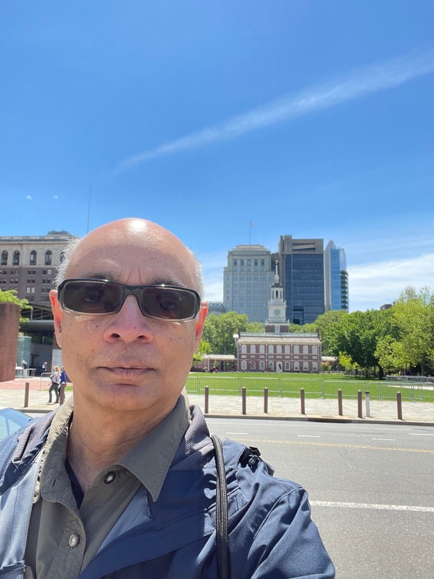 Selfie in front of Independence Hall, Philadelphia