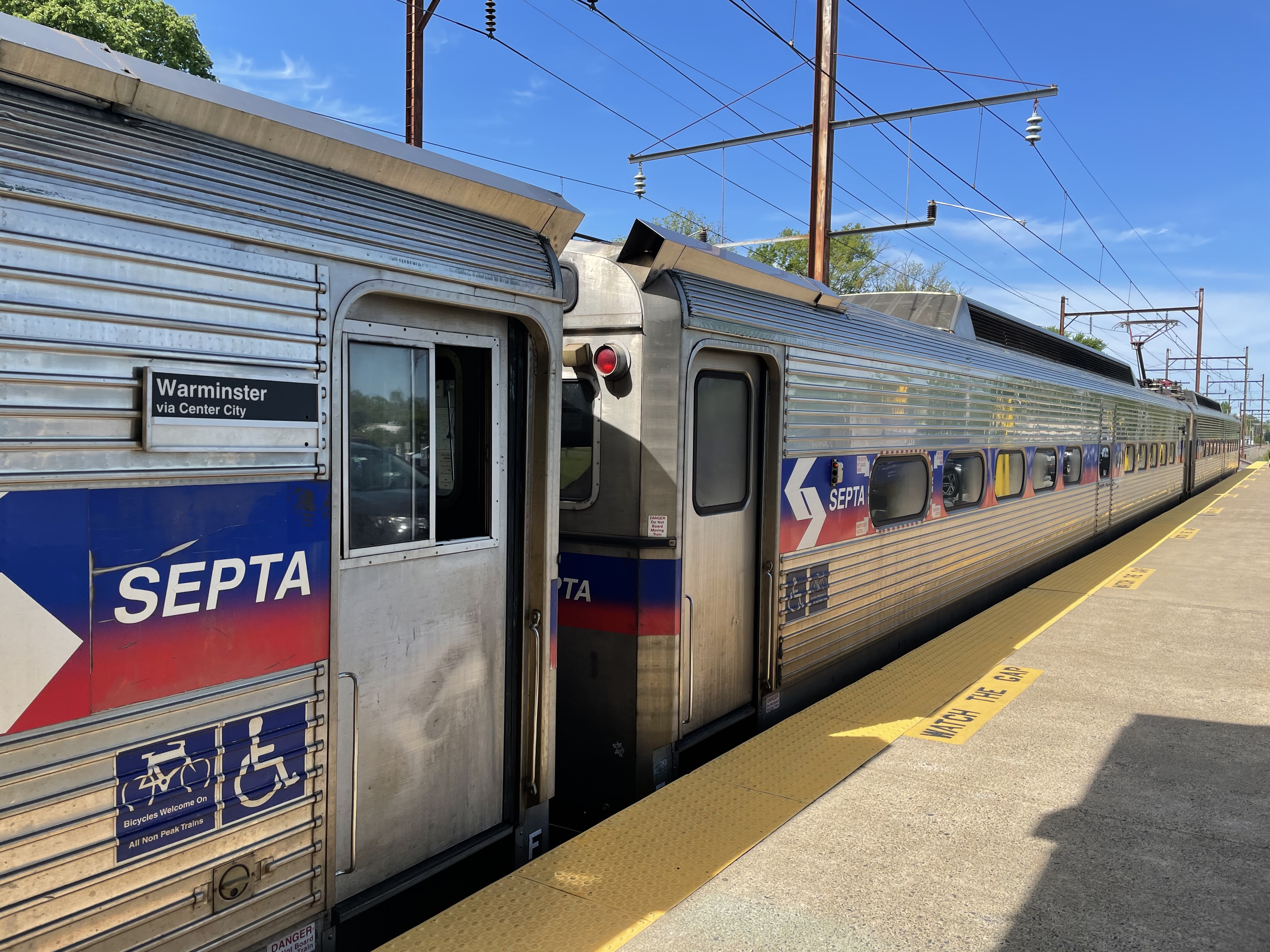 Local train to downtown Philadelphia