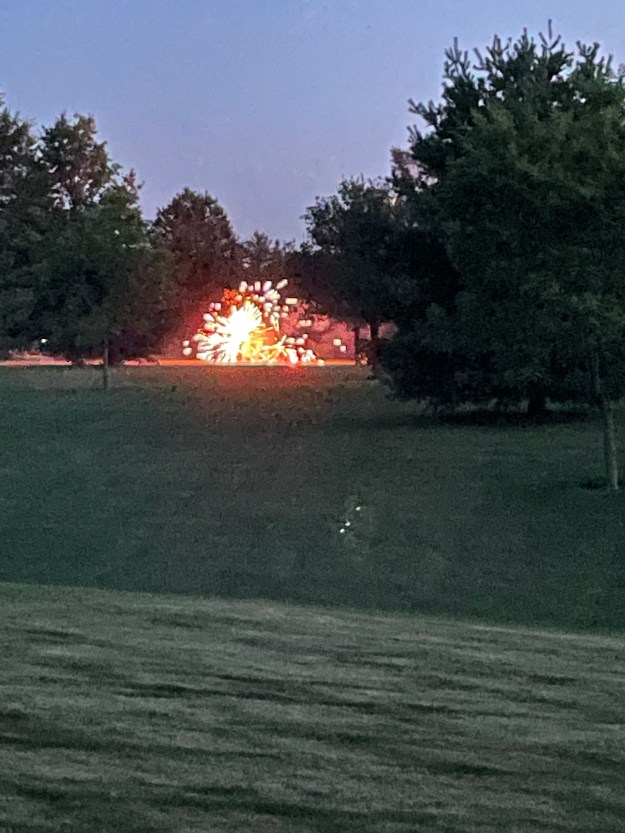 Fireworks by children in our neighborhood.