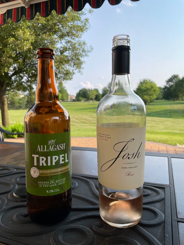 Beer and wine; a Tripel and a Rosé