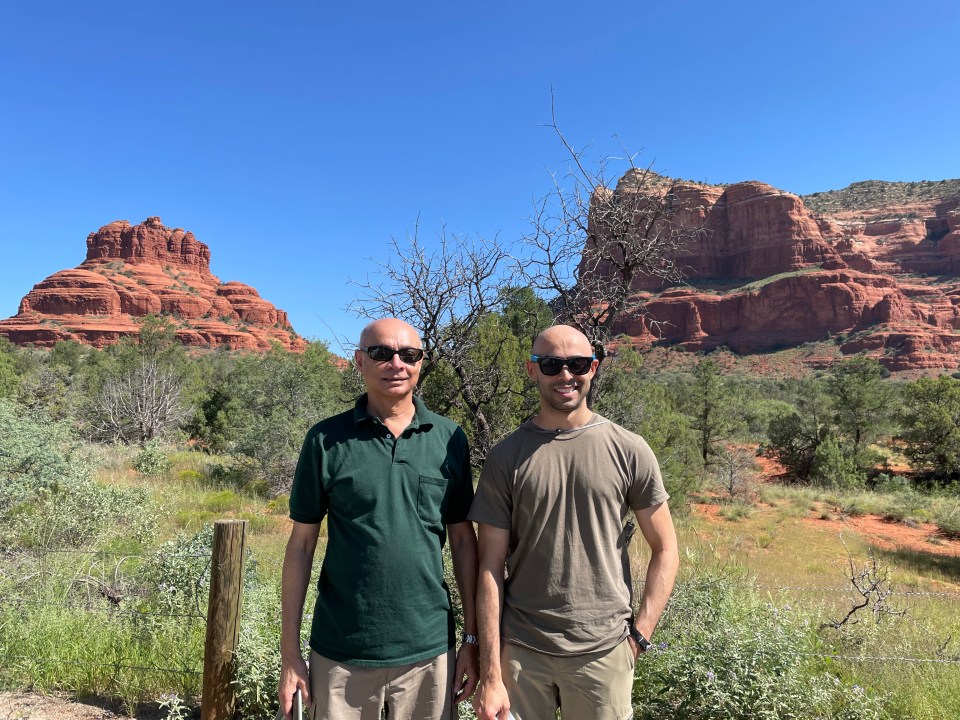 My son and I, Sedona, Arizona