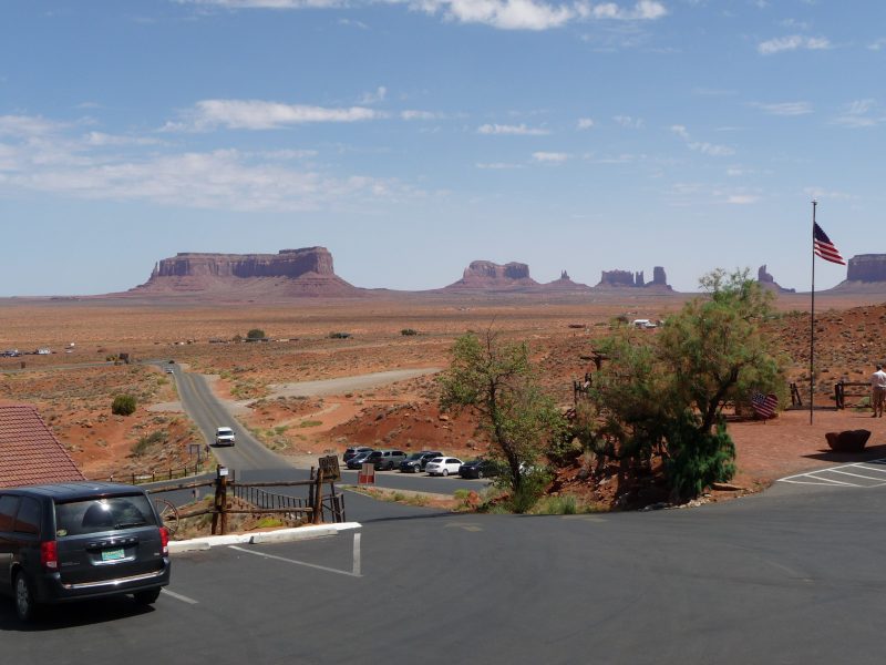 Road leading to Monument Valley.