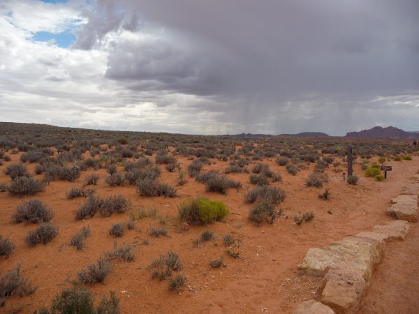 Desolate scrub desert in Navajo territiory