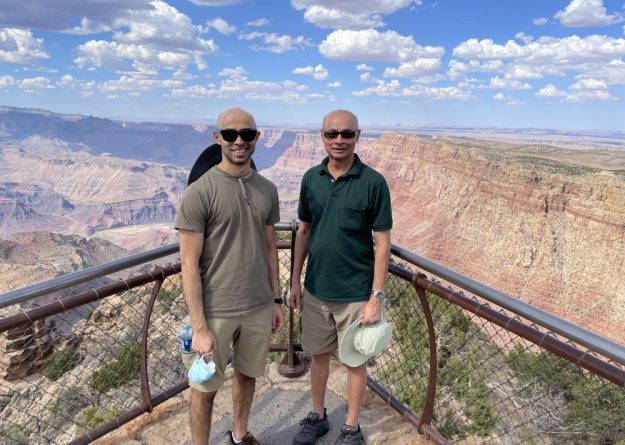 My son and I at Desert View Point, Grand Canyon, Arizona.