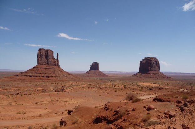 Monument Valley. Background of a scene from the movie Stagecoach starring John Wayne.