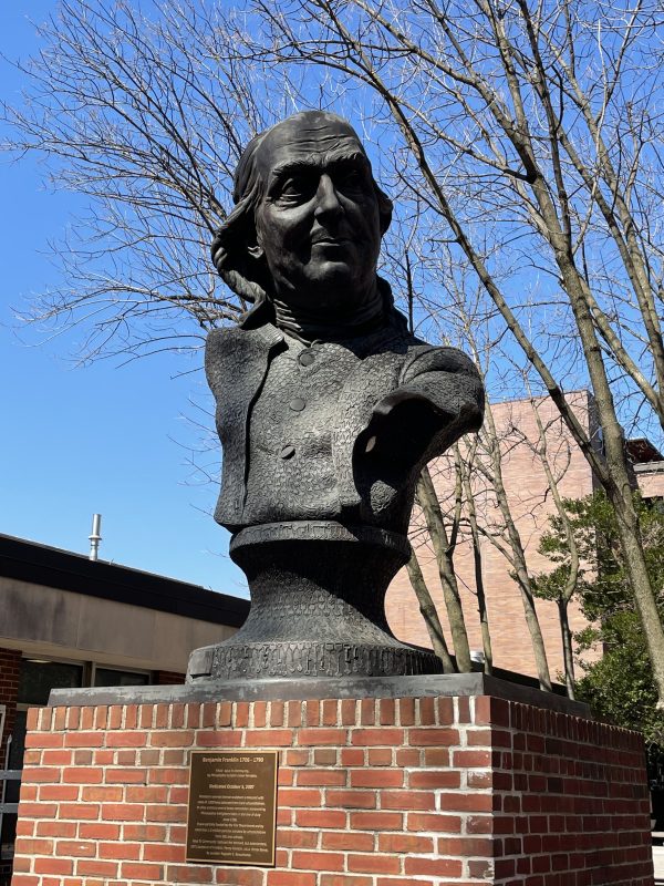 Benjamin Franklin, sculpture by James Peniston, Philadelphia
