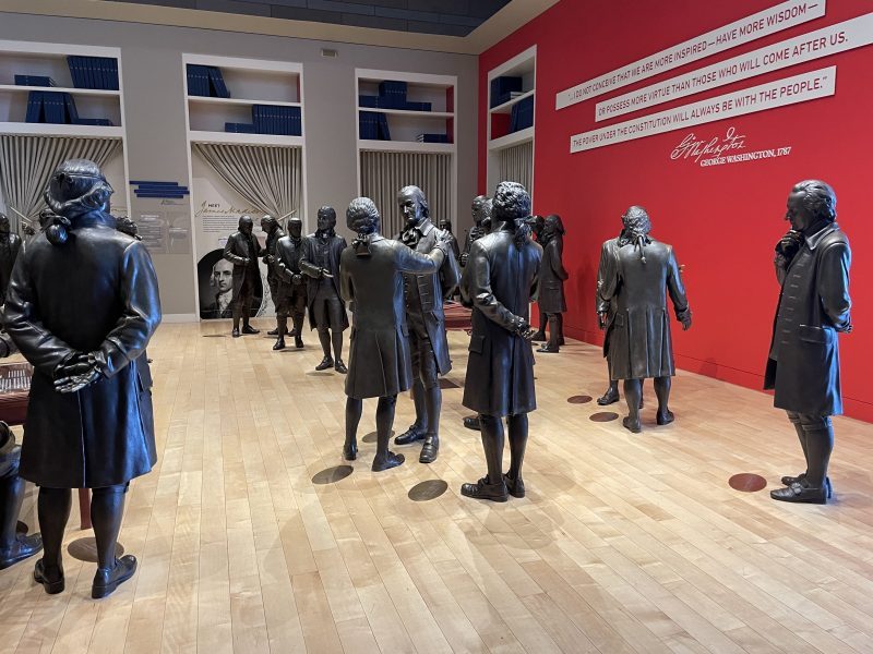Sculptures of the delegates in Signers' Hall, Constitution Center, Philadelphia.