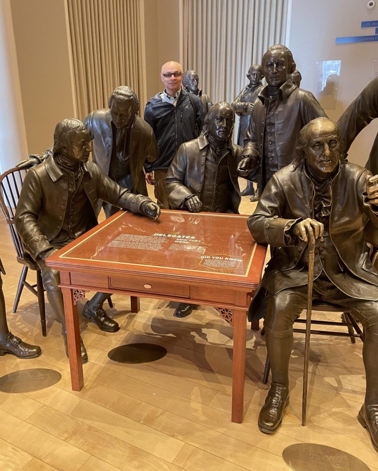 With the Signers, Signers' Hall, Constitution Center, Philadelphia