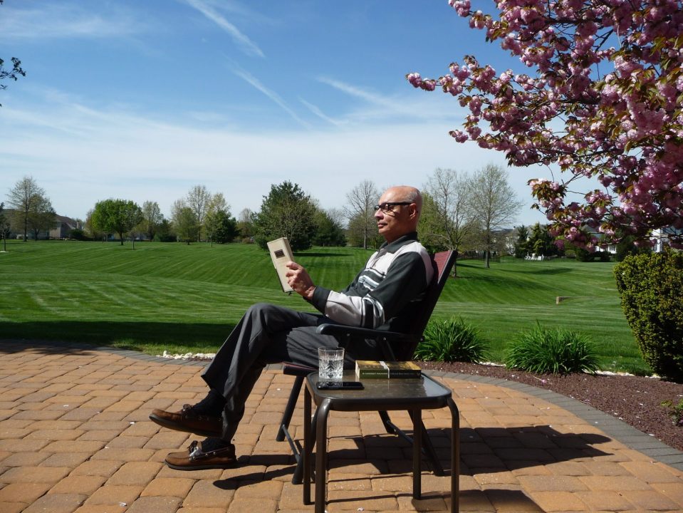 In retirement, reading.