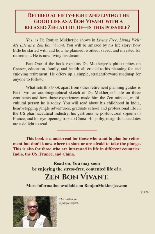 Living Free, Living Well, back cover