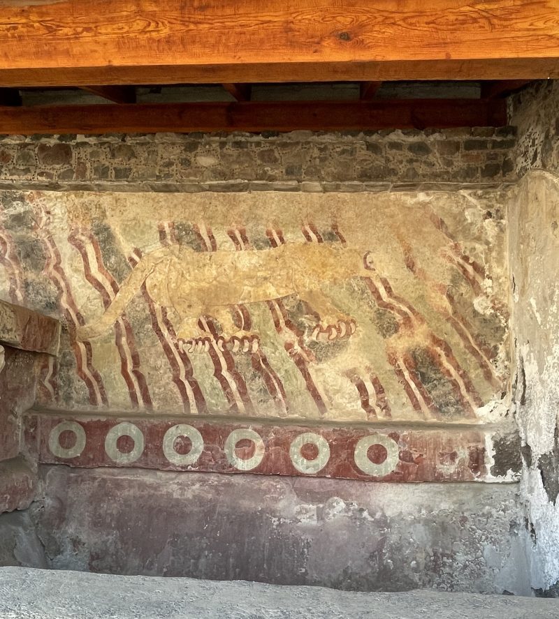 Fresco of a jaguar, Teotihuacán .