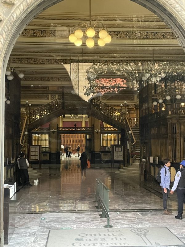 Entrance to the Main Post Office, Mexico City.