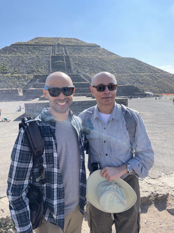 Jeet and I at the Pyramid of the Sun, Teotihuacán, Mexico.