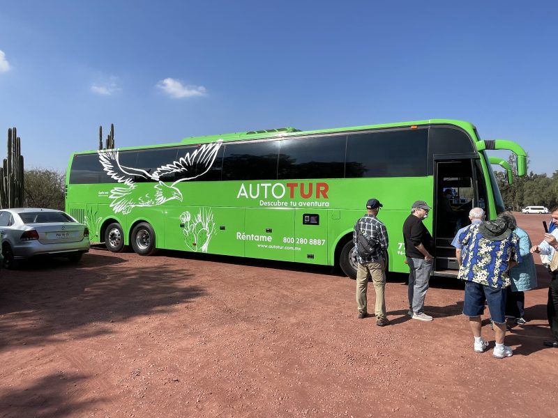 Our tour bus, Mexico.