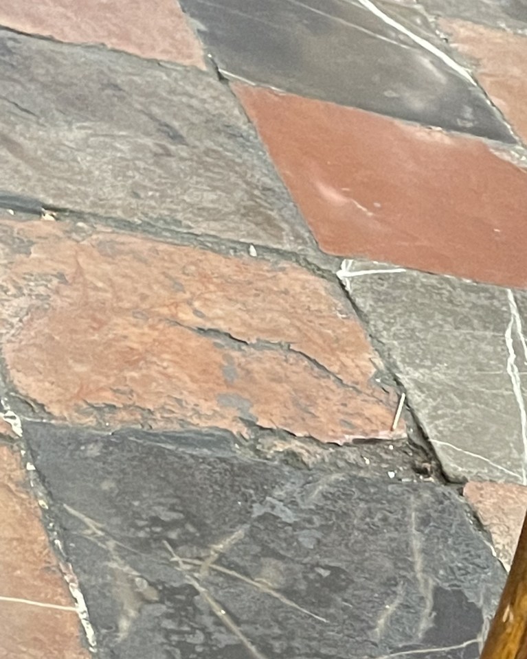 Floor tiles in Puebla Cathedral.