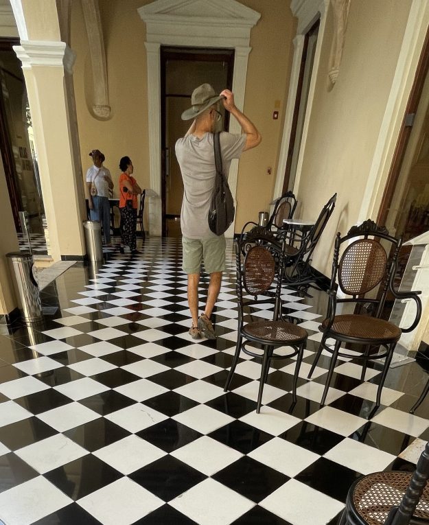 A tiled corridor in Casa de Montejo, Merida.