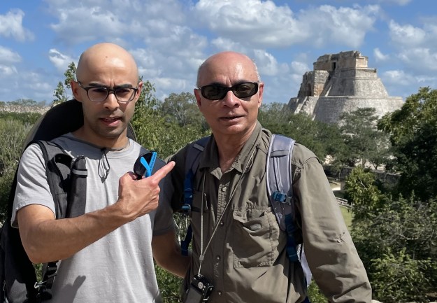 My son and I at Uxmal. Number one Dad.