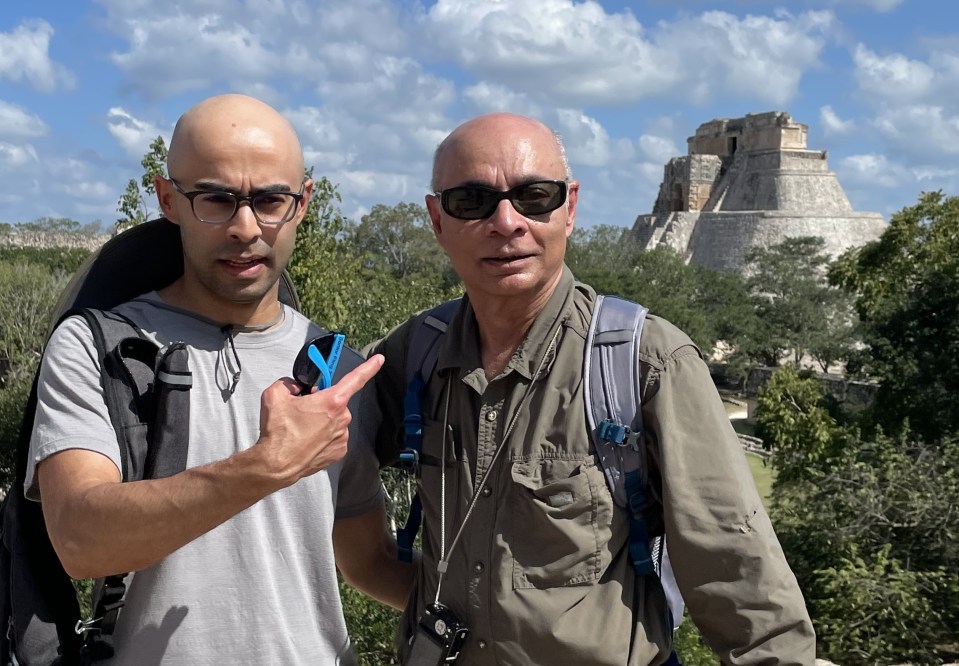 My son and I at Uxmal. Number one Dad.