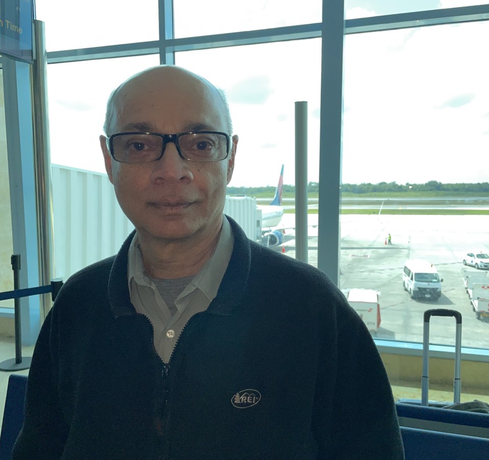 Departure from Cancun.