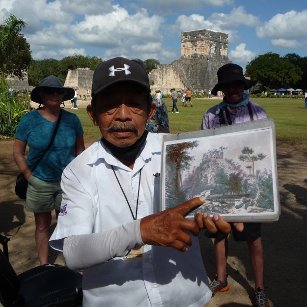 El Castillo as it was found in the 1800s.