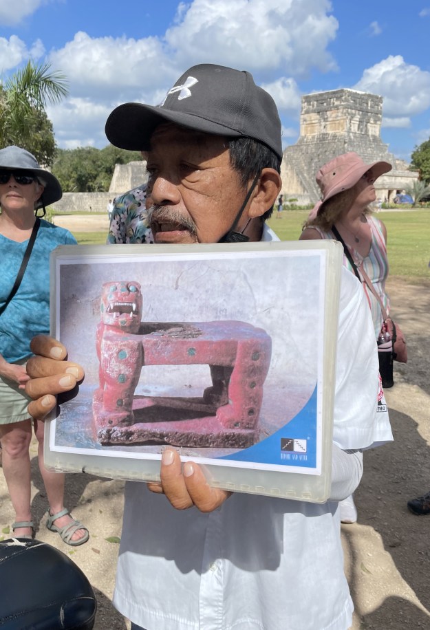 The Jaguar Throne in Chichen Itza, Mexico.