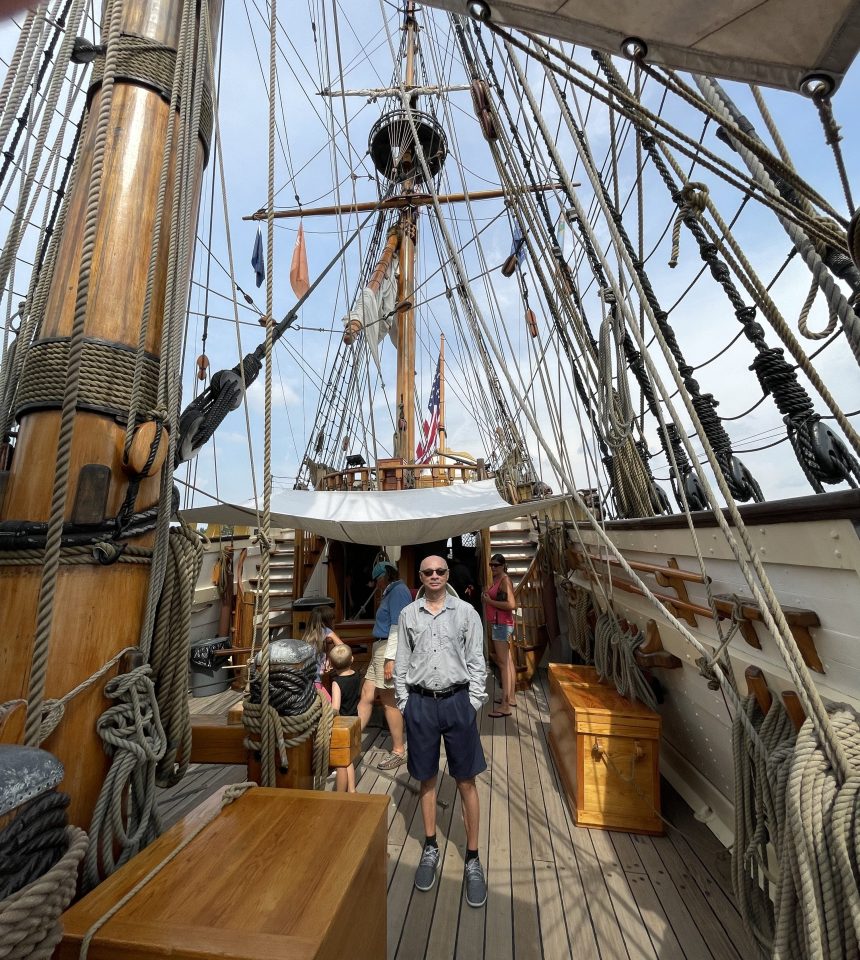 Myself on deck of the Kalmar Nyckel.
