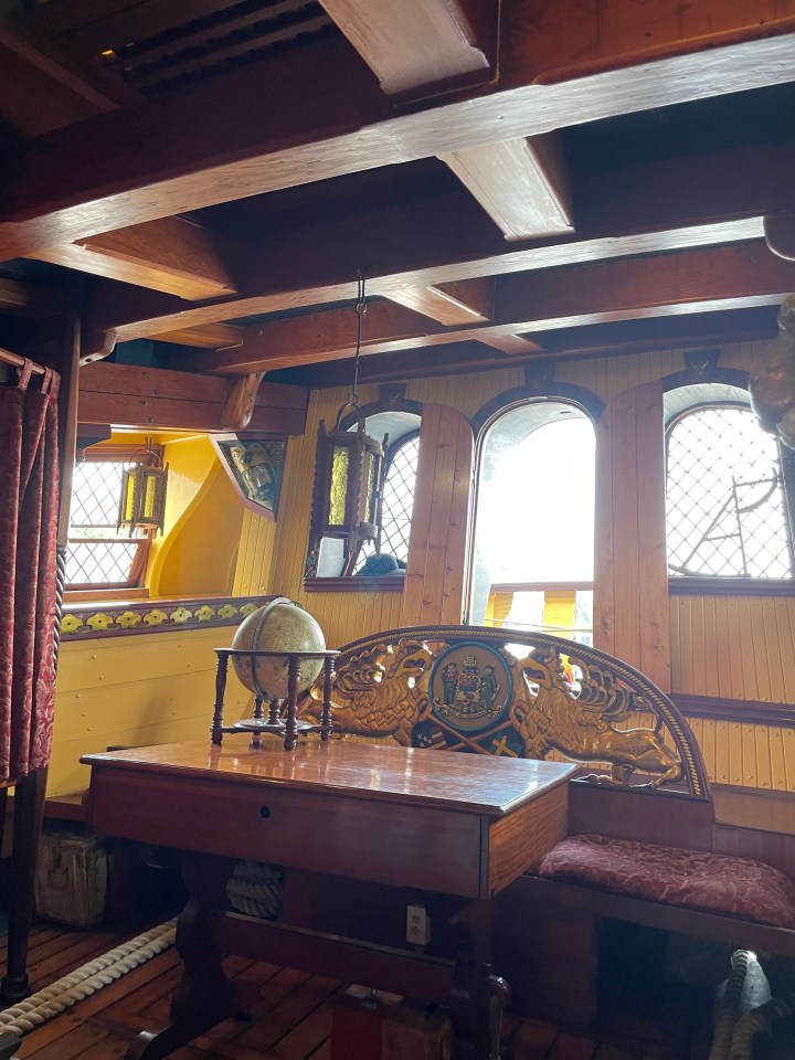 Captain's cabin on the Kalmar Nyckel.