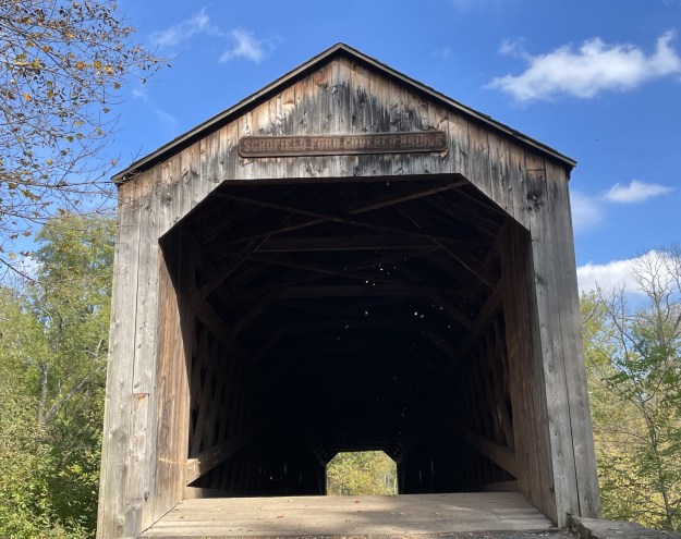 Schofield Covered Bridge, Front View, Tyler State Park, Bucks County, PA.