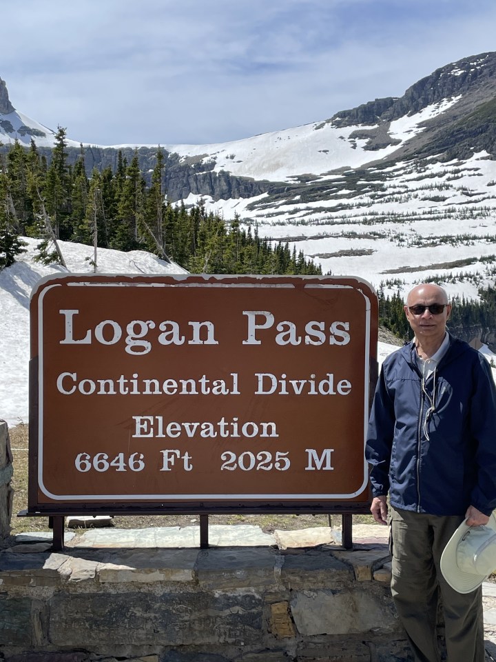 At the Logan Pass, Glacier National Park, Montana.