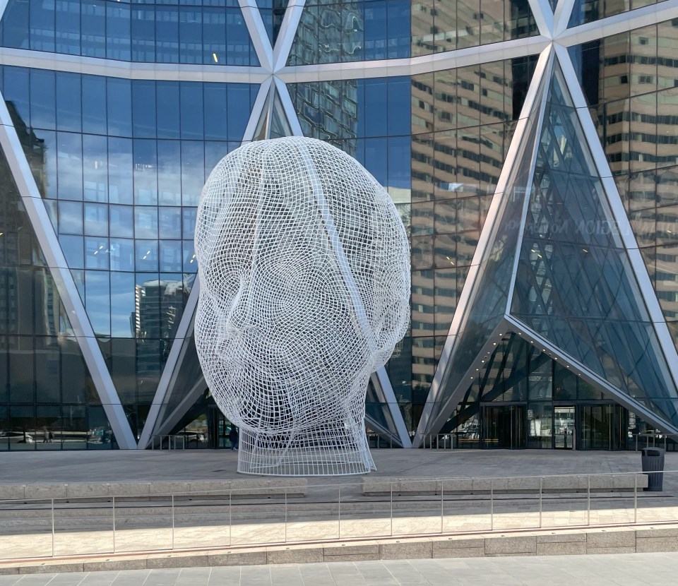 Jaume Plensa's Head Sculpture, Calgary, Canada.