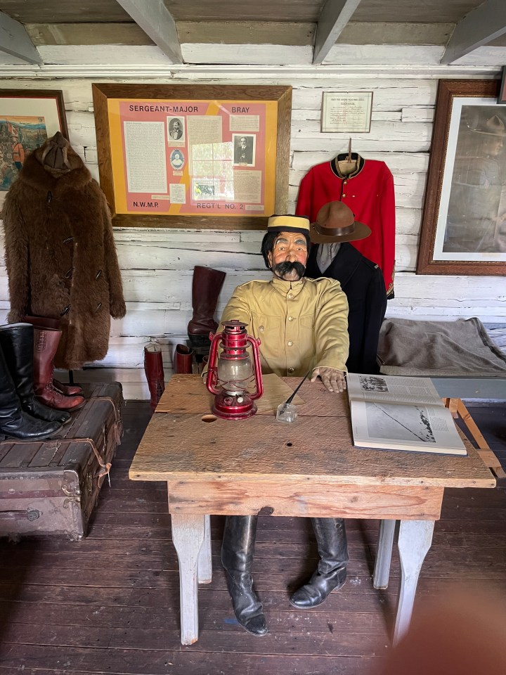 Model of a Canadian Mounted Police in the Kootenai Brown Pioneer Village.