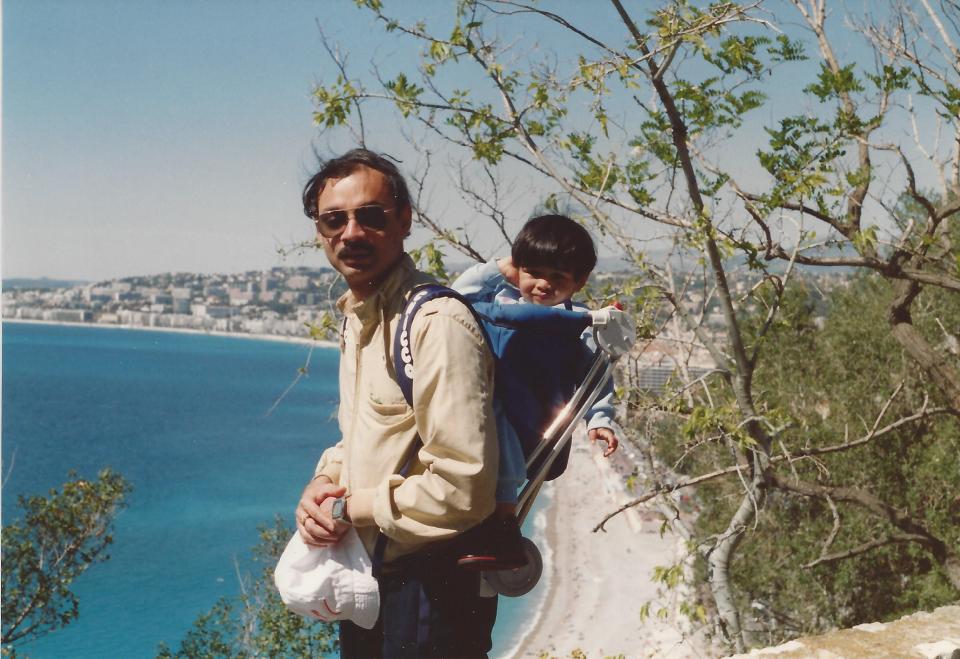 In Nice with my son.