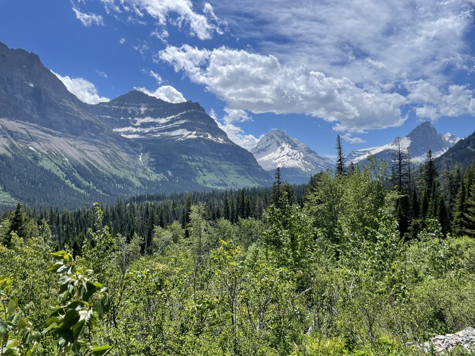 Scenic views in Glacier National Park.