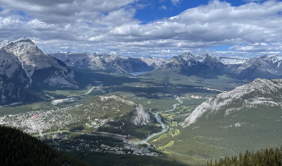 View from Sulfur Mountain summit, Banff, Canada.