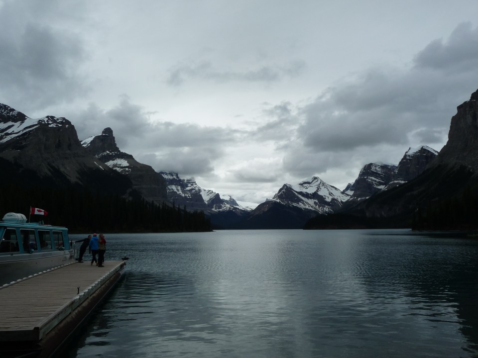 Hall of the Gods, in Maligne Lake,Canada.