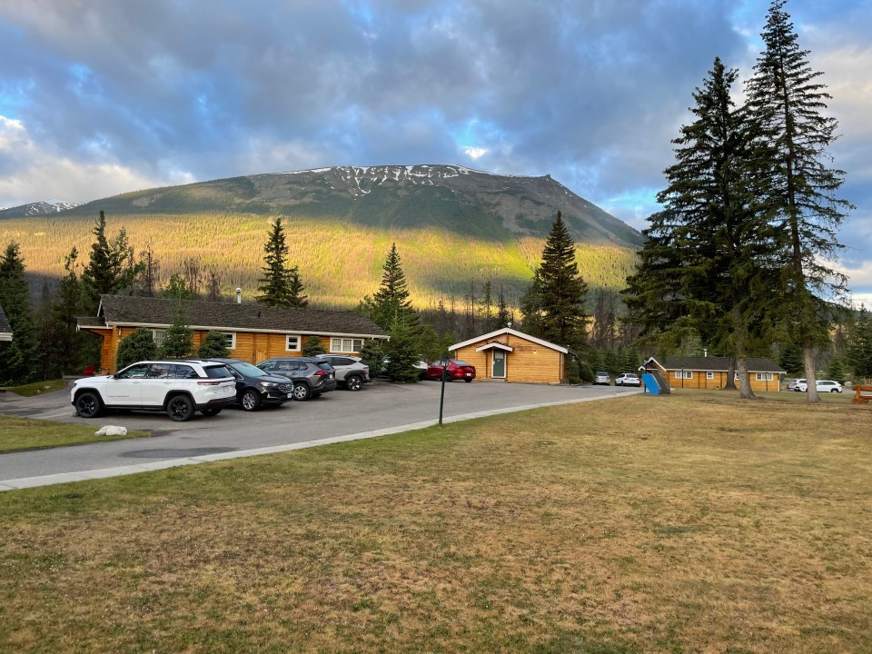 Our lodges on the banks of the Athabasca River in Jasper National Park.