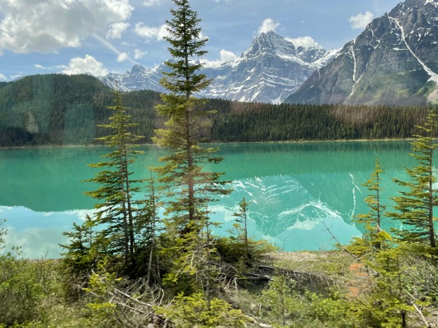 More azure lakes and mountains on the drive to Calgary.